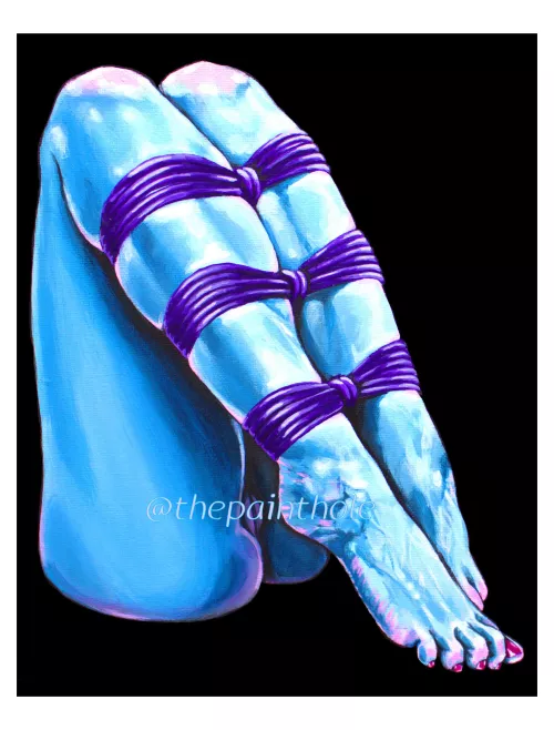 I love painting feet 🤤acrylic on canvas. by Omphidian