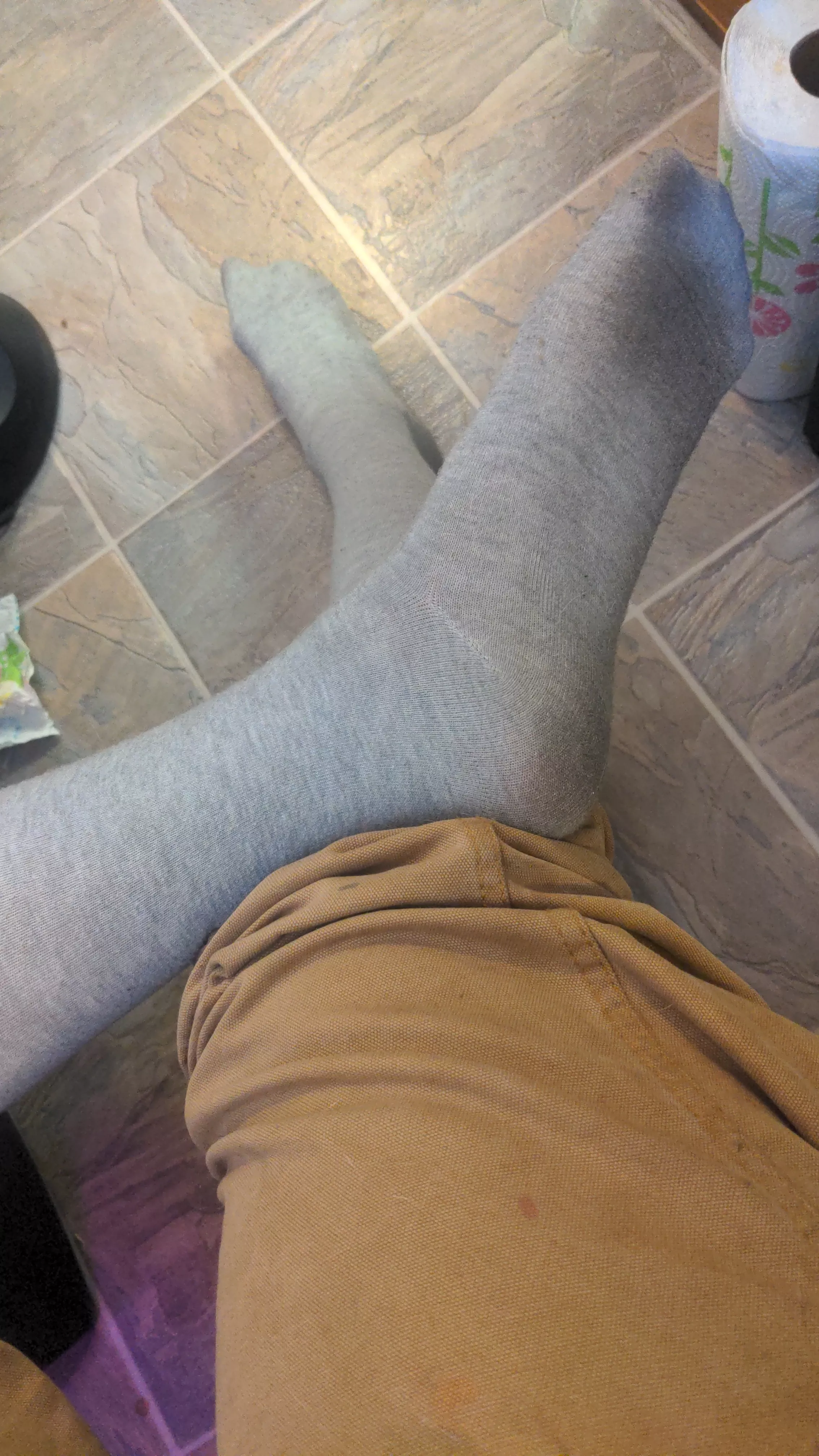 I've got the knee high gray socks on again posted by rollerderbysox