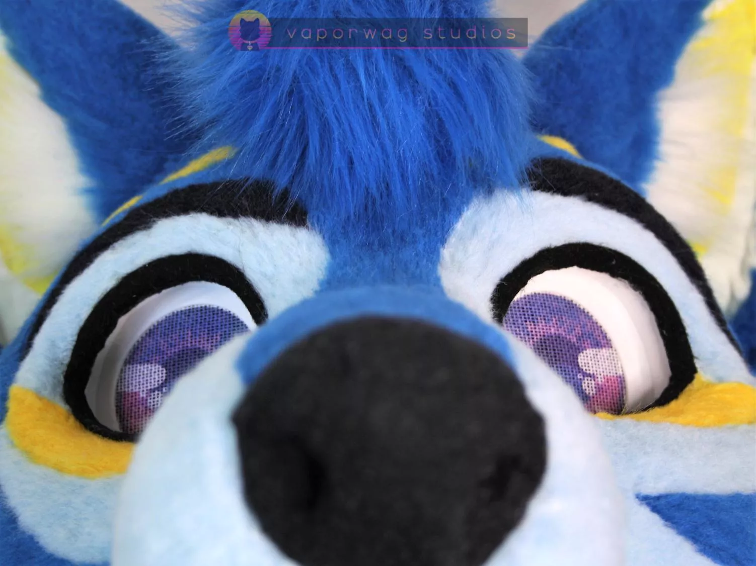 Peekaboo! I see you! Fursuit head (commission) by me (Vaporwag Studios) posted by vaporwagstudios