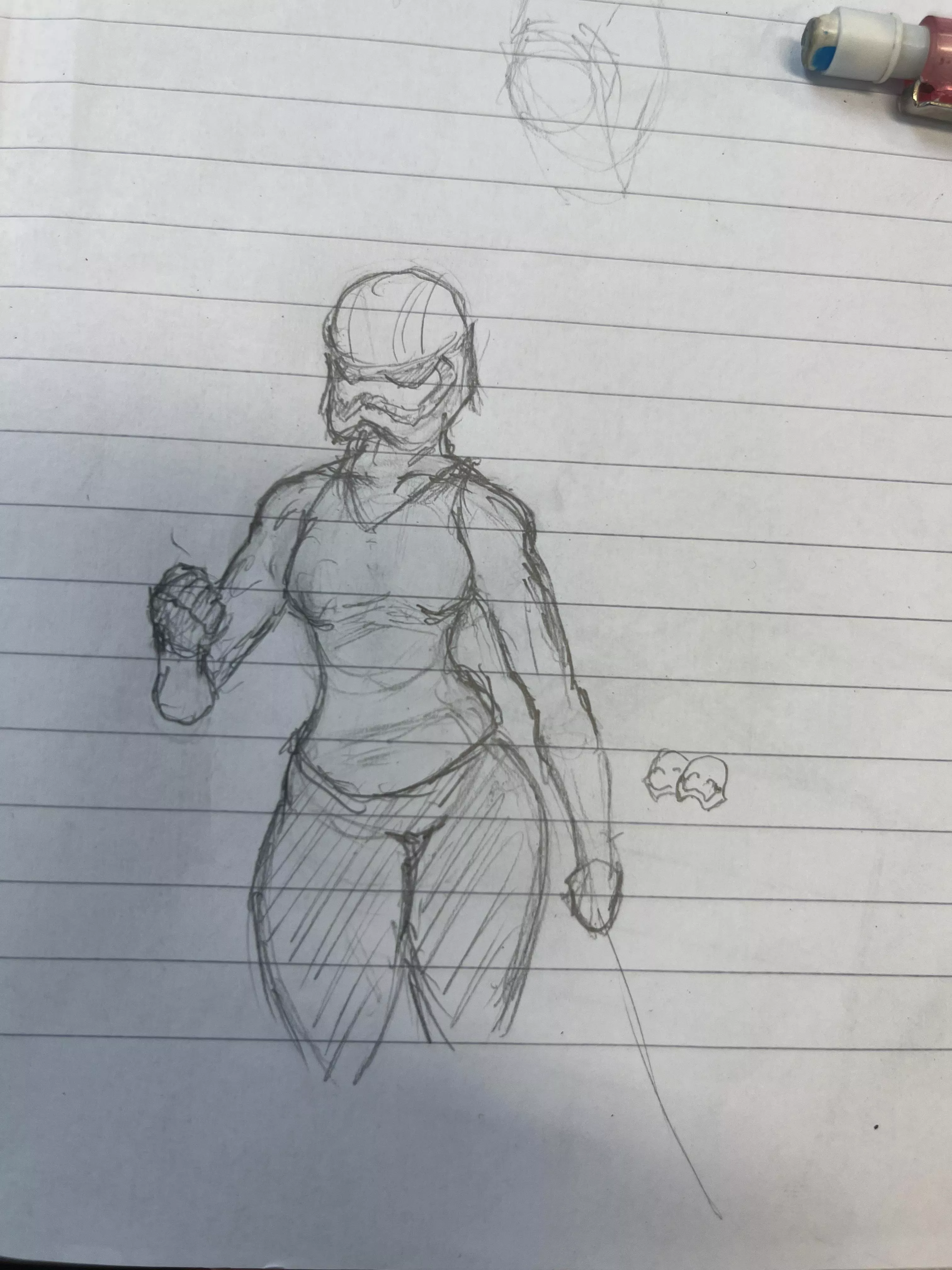 Phasma sketch at scchool (Me) posted by Classy-the-Unclassy