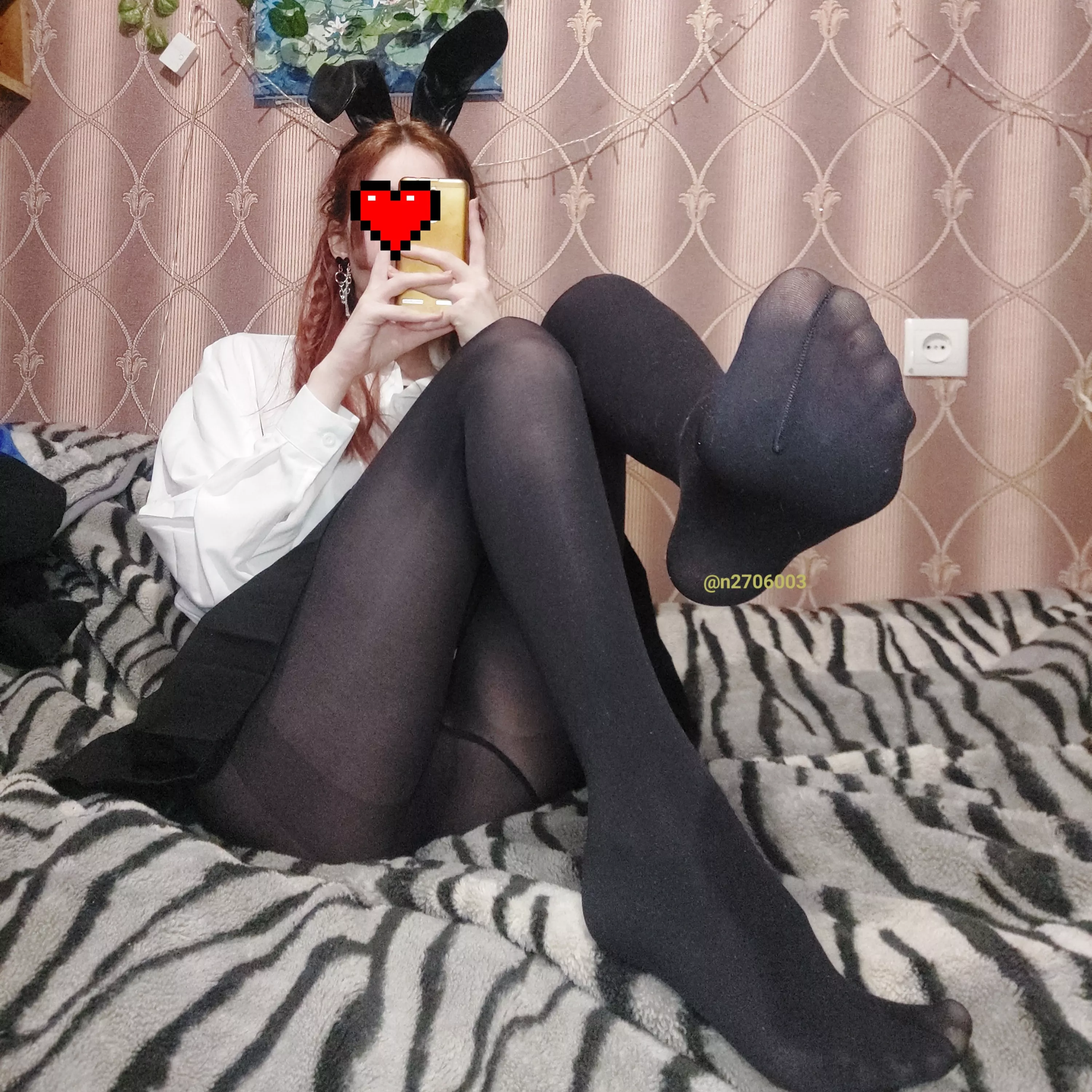 Shy bunny without panties posted by n2706003