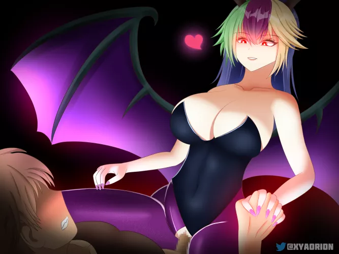 Succubus lord holds your hand in Drain Mansion. Fanart by me by Xya_Jupiter