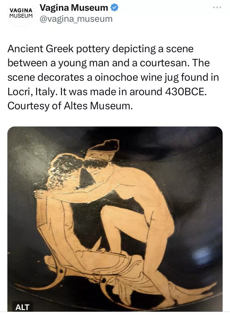 This pottery design from Ancient Greece has gentle femdom vibes. posted by nebula_dweller