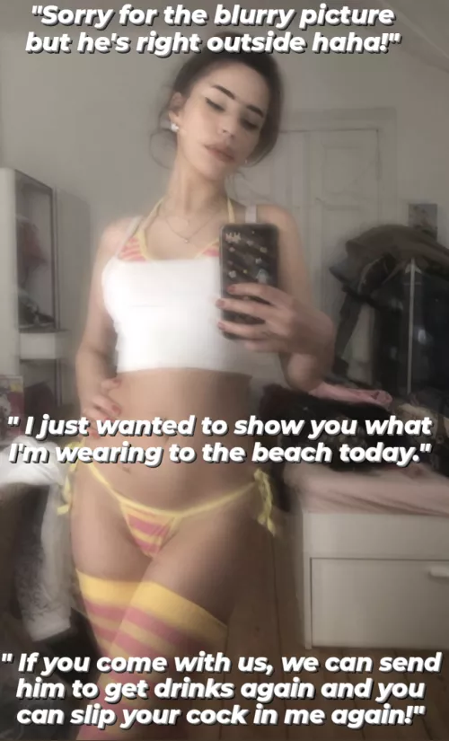 Trying to convince your friend to join the beach trip... by -JustKindaCurious-