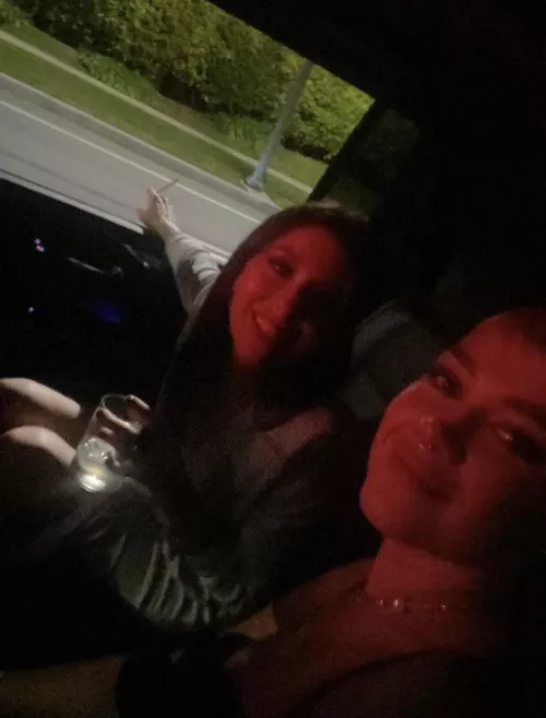 Actress Florence Pugh riding around with her smoking friend by sarrasgatti