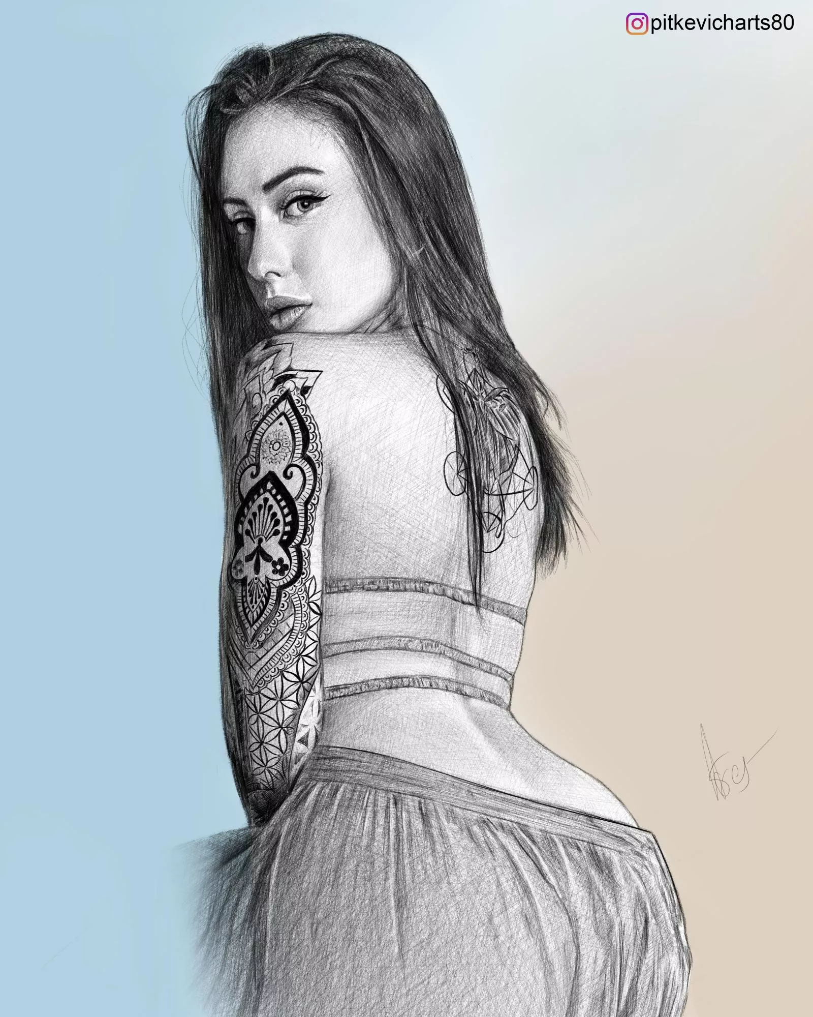 Art for model Elise Laurenne, by Me (final ver.) posted by pit80