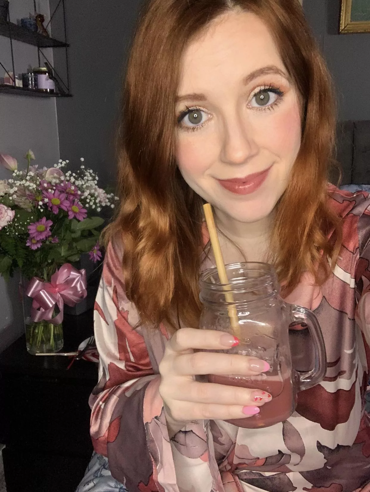 Cheers from your favorite jet lagged redhead! 😘 [F] posted by snildeep