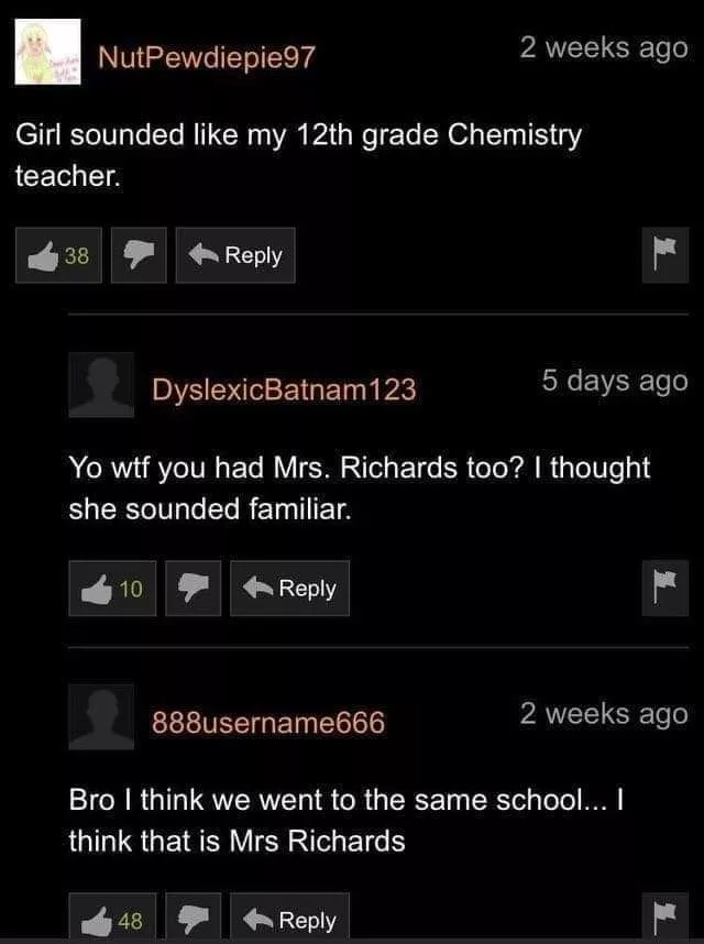 I thought we had chemistry. posted by PapaScho