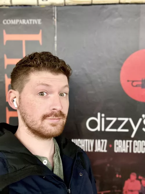 Latest Haircut in front of a sign that describes me all weekend by zwiqy