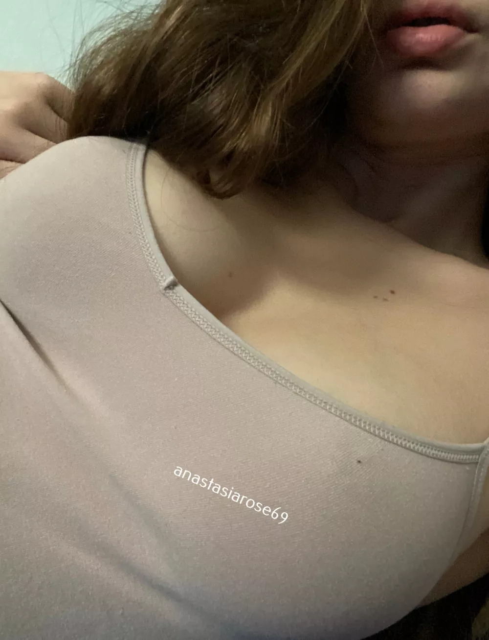 no bra needed when waiting for you at home ;) posted by anastasiarose69