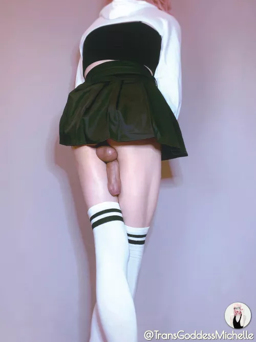 Who will get on their knees and help me out with this skirt situation? by TransGoddessMichelle