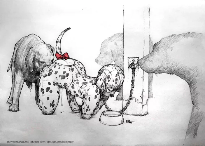 Helpless girl in a bitchsuit put outside for breeding by fantasyrper1551