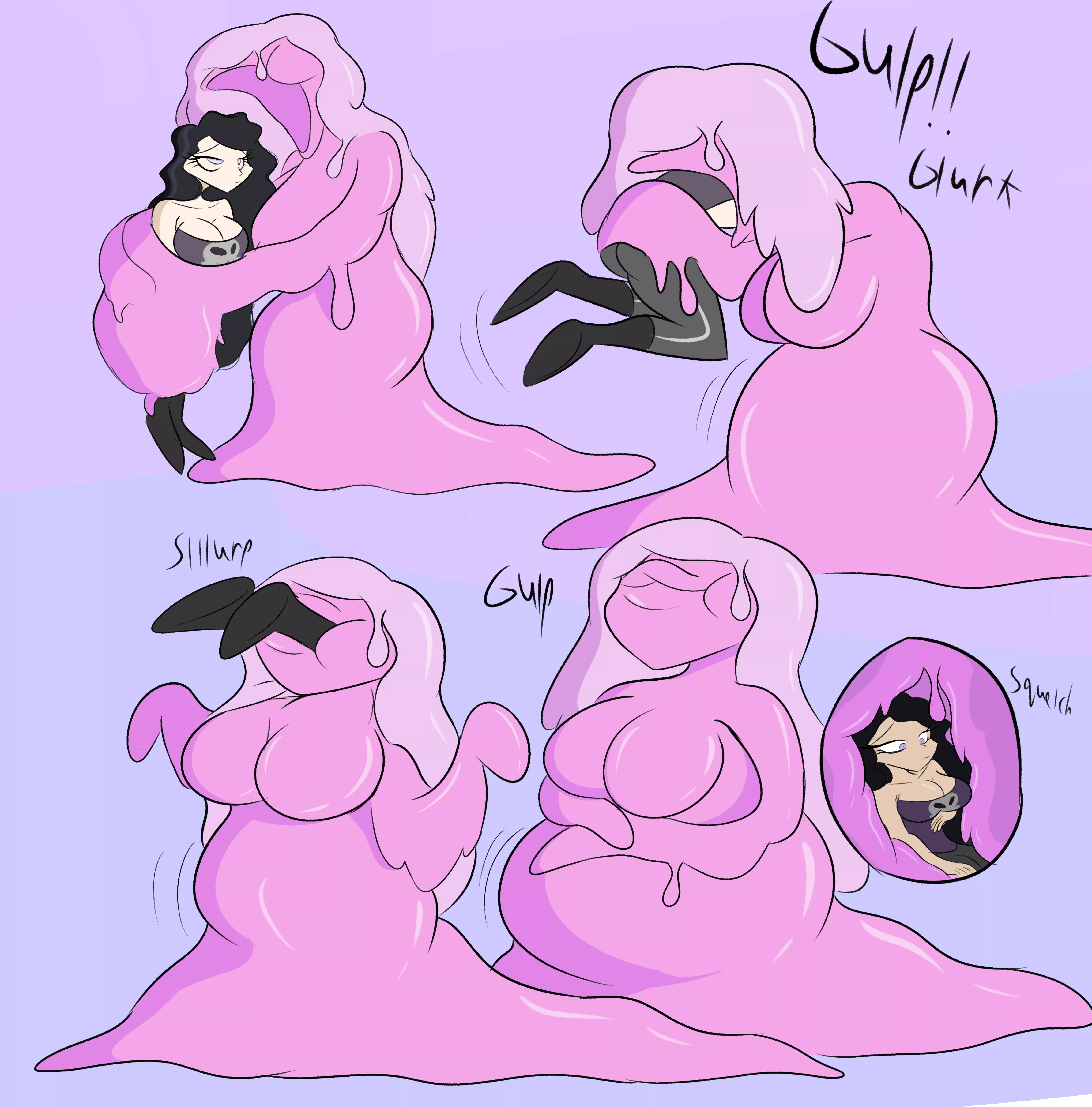 {Image} A slimegirl done ate Christine oh noooo (Art by JackMunchy) posted by JackMunchy