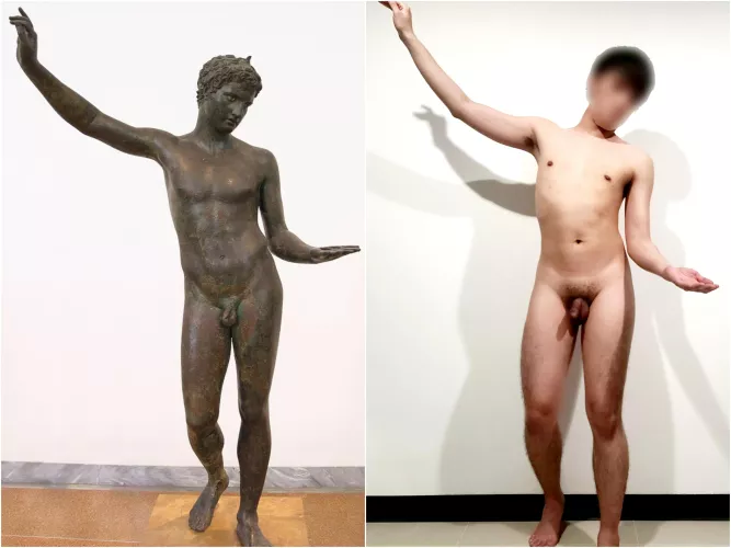 My attempt as The Marathon Boy sculpture (340-330 BC) by Phantomths