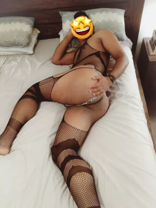 My husband is feeling a little conscious of putting on some weight, so I convinced him to pose in the tightest lingerie for men to see. I wanna show him he's still fuckable. Please show us some love in comments or DM if you can. by FatAssBoy2022
