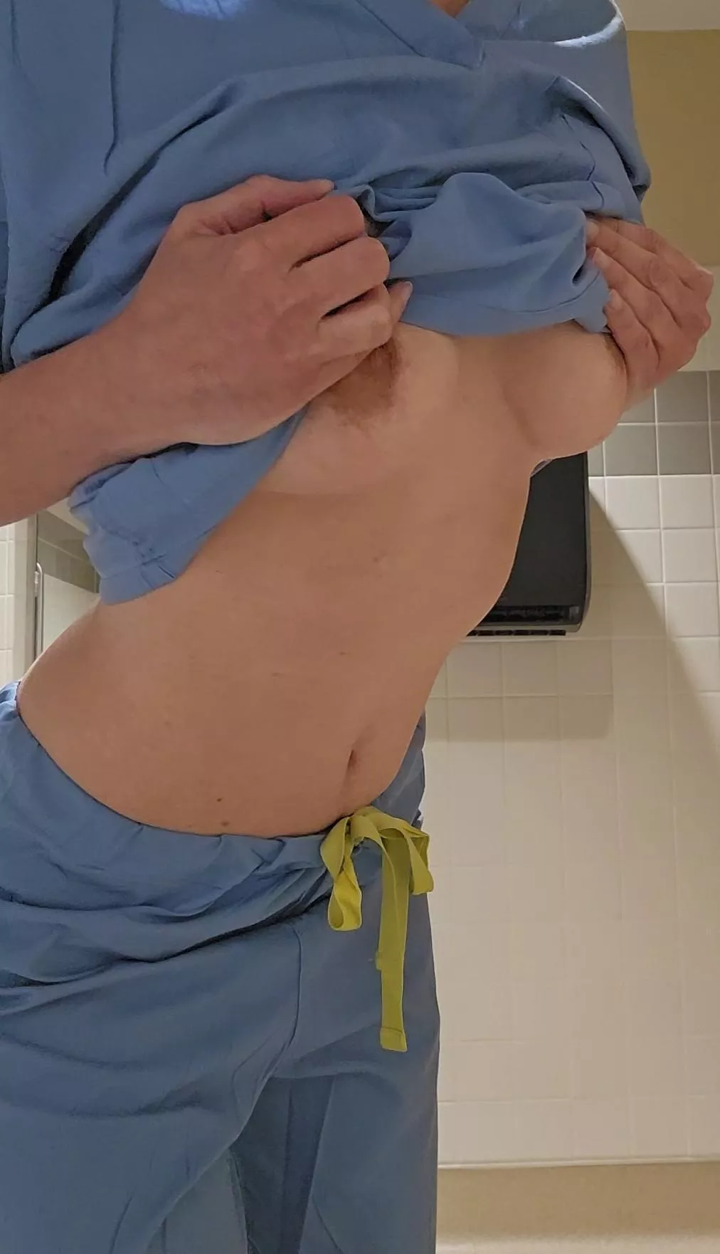 Scrubs feel better without a bra 👀 posted by denvermomxoxo