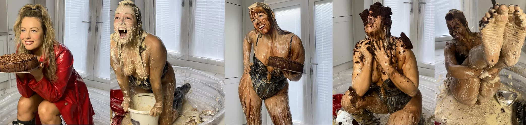 She had a nice chocolate cake to ruin, but decided to cover herself in other food first! by _Anonymous_Account_