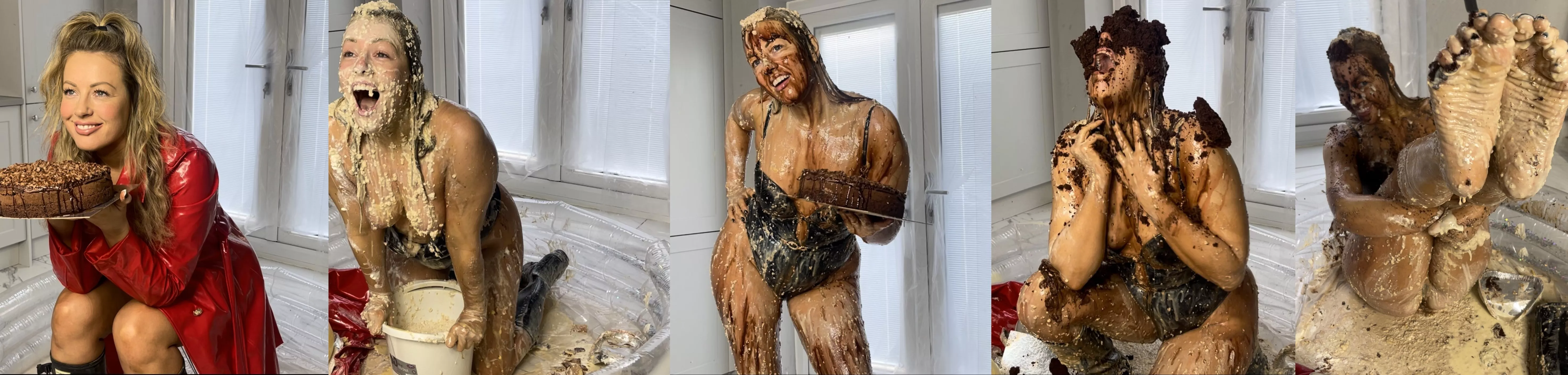 She had a nice chocolate cake to ruin, but decided to cover herself in other food first! posted by _Anonymous_Account_