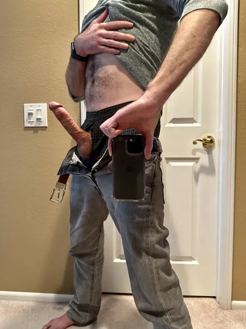 (43) Just getting ready for work. Do you like my outfit? by LeftHandBuffalo