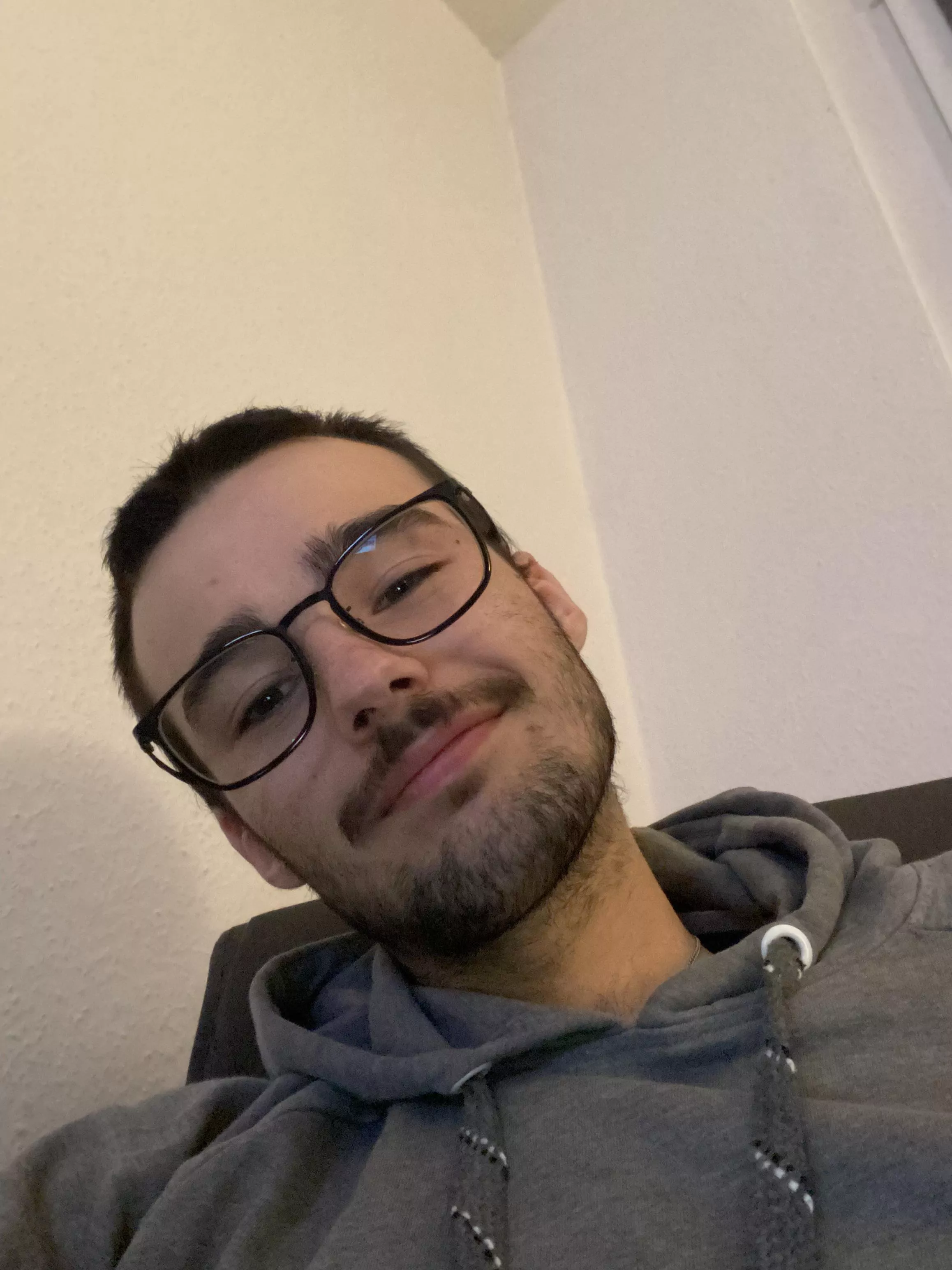 A rare pic with glasses. Kinda bored posted by AdditionalProcess776