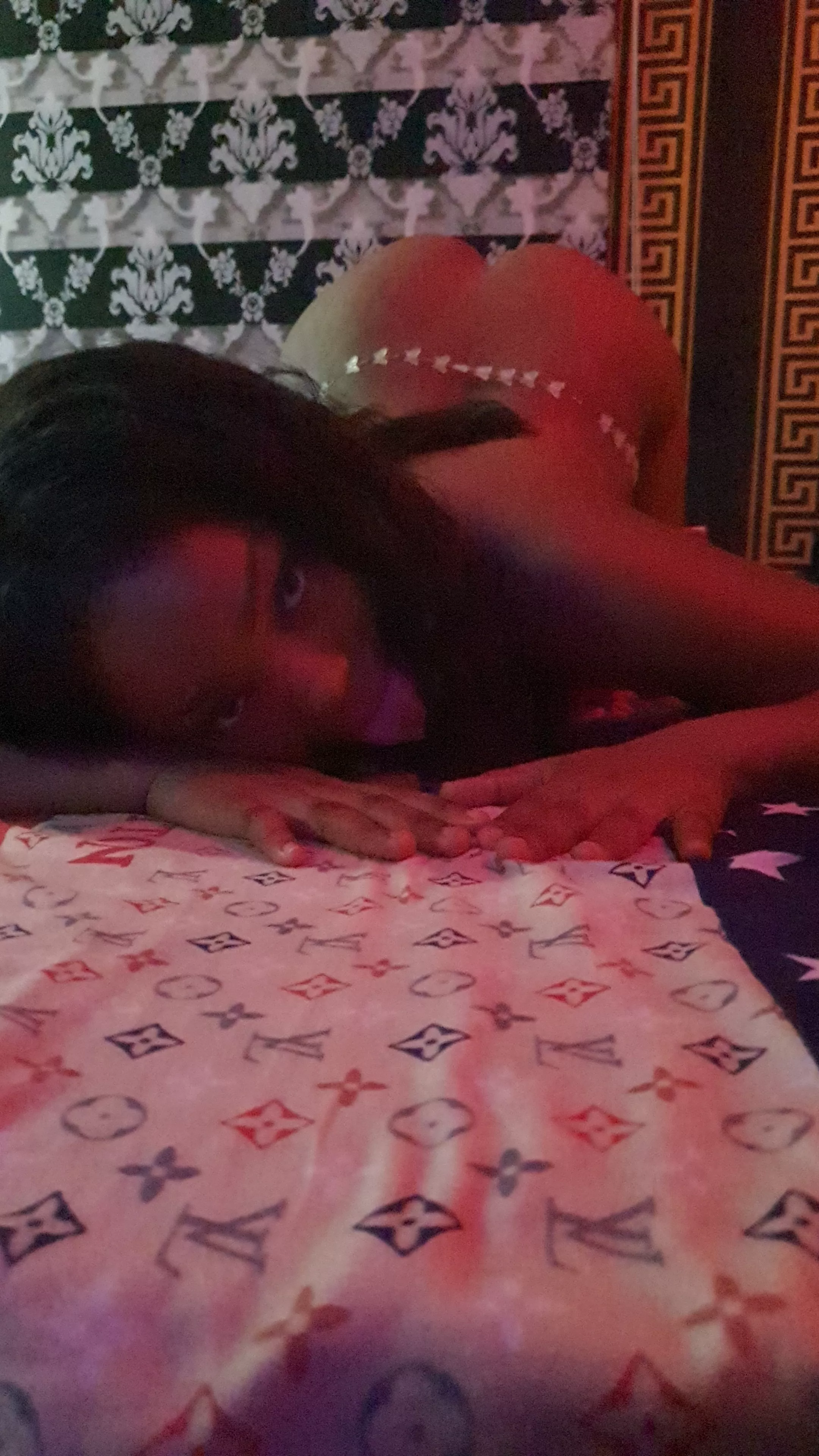 Blasian slave worships her master. posted by Growth_Some