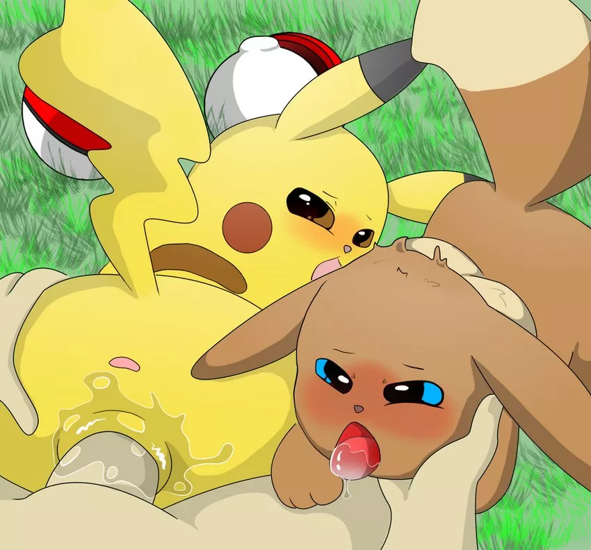 Eevee and Pikachu bonding (malawrist) [mf] posted by TylerHthefishboi