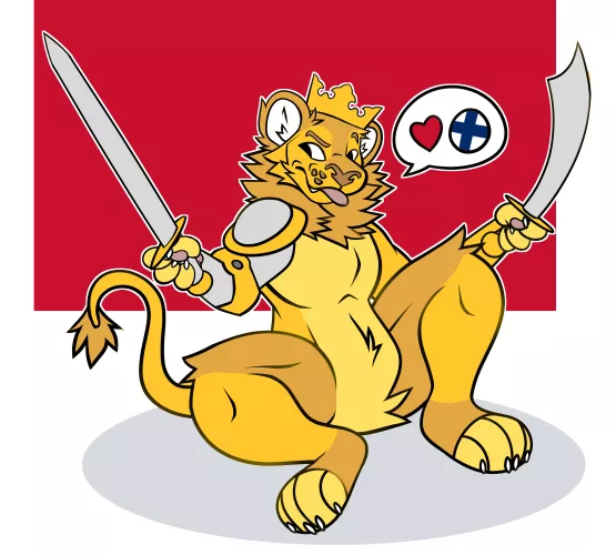 Finland but its fursonafied (art by me/@LakkiTheFox) by Ensoguy