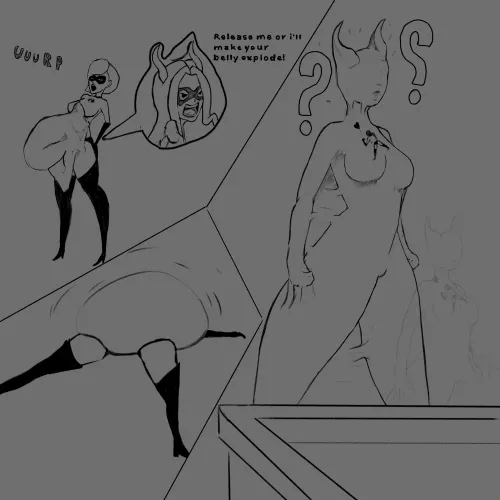 {Image} Elastcgirl vs Mt. Lady by Redhotbull6