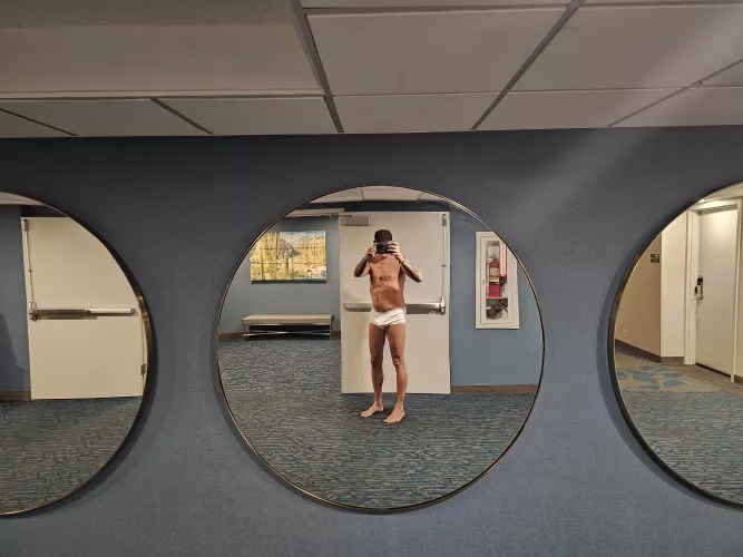 just getting ice at the hotel in my undies by eflex420