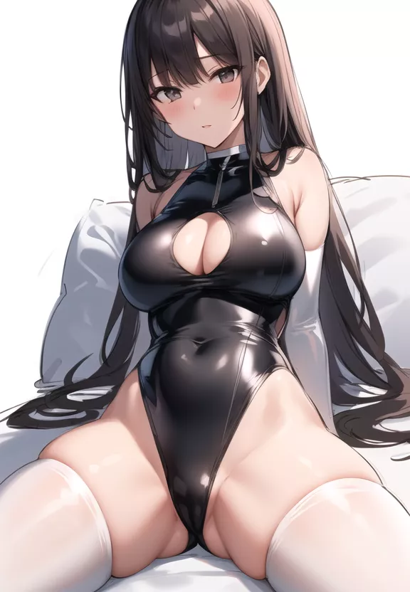 Latex Swimsuit & White Thigh-Highs posted by CheetahSperm18