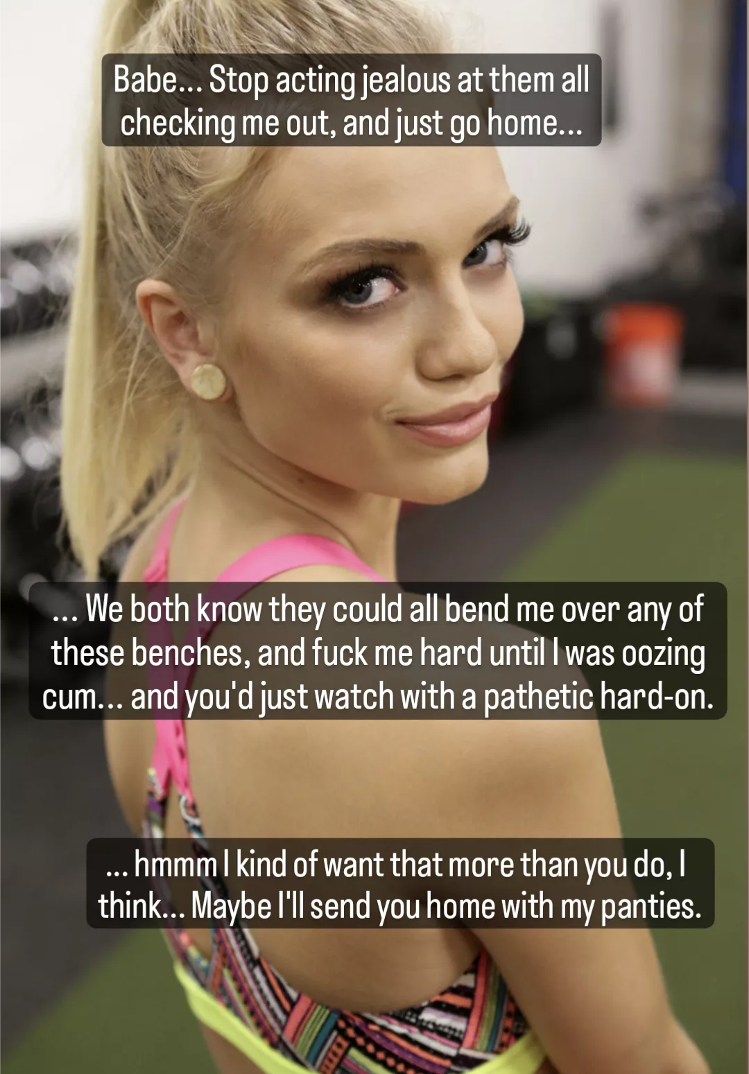 Maybe I'll send you home with my panties... posted by -JustKindaCurious-