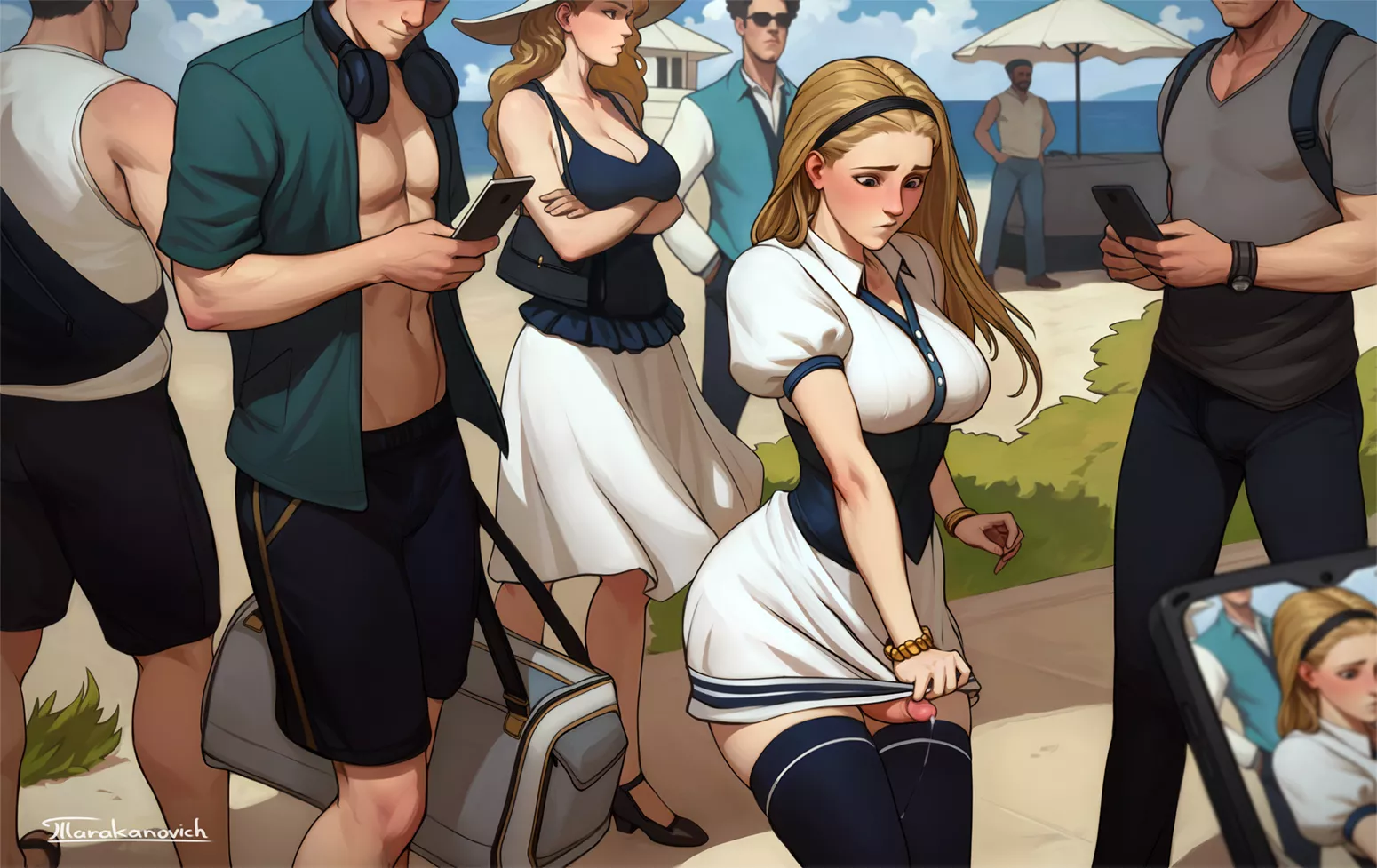 Not wearing pantsu can lead to unexpected boners being seen posted by BloodLustHunt