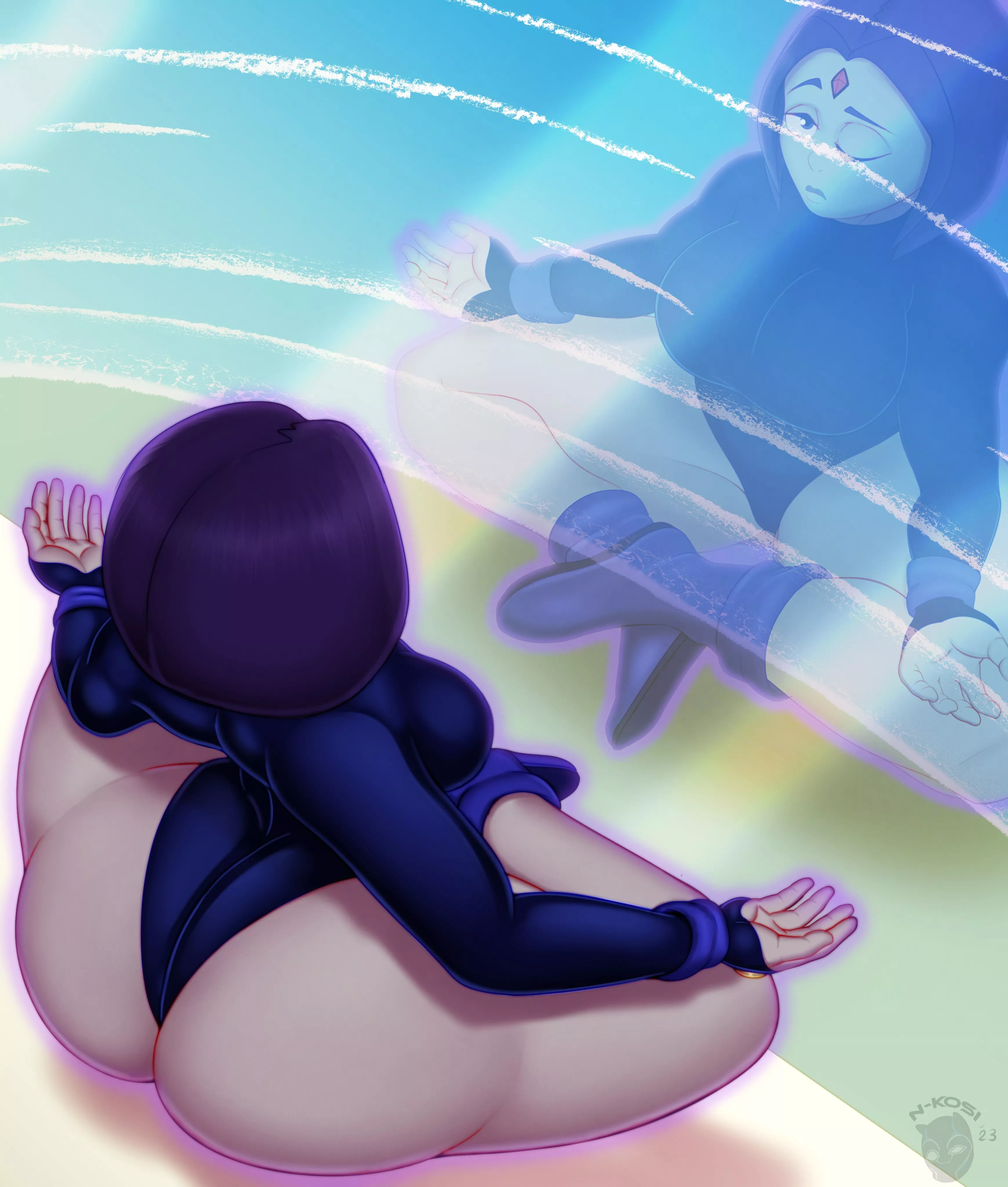 Raven meditating (N_Kosi) posted by ObserveAndHerve