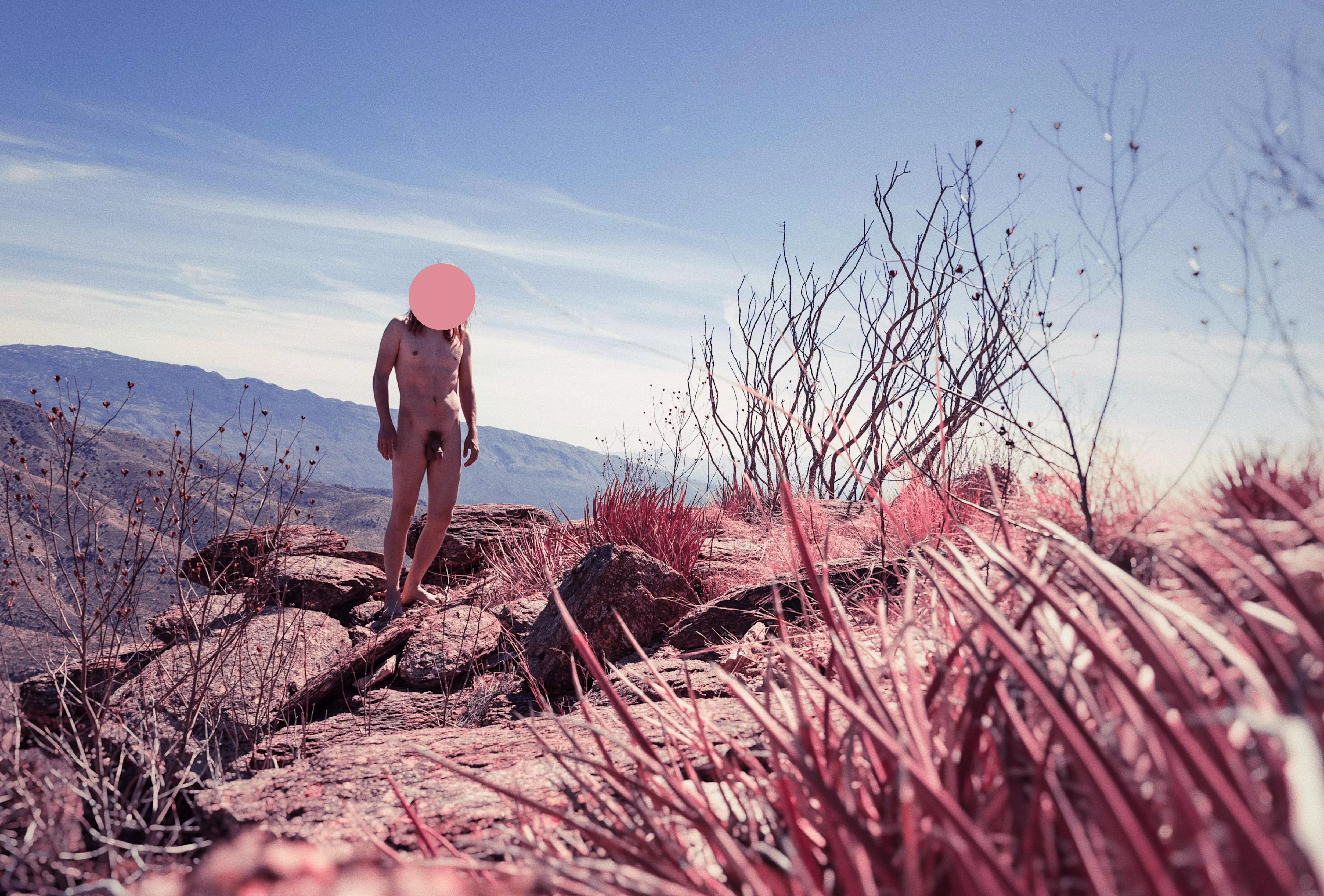 Self portrait on a mountain. posted by Trashtographer1111