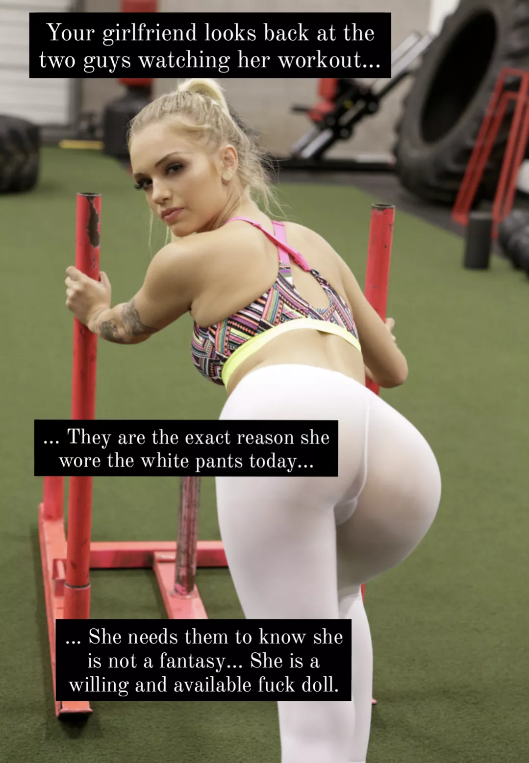 She needs them to know she is not a fantasy... posted by -JustKindaCurious-