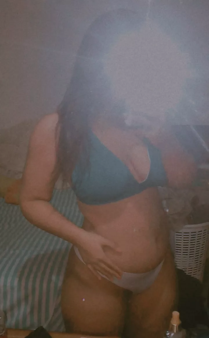 very full belly 💙🎂 posted by chunkylatina_