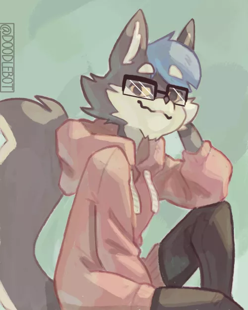 Another commission of my fursona Asher from @ac_doodlebot on Twitter! I love how it turned out :D by Starfinder621