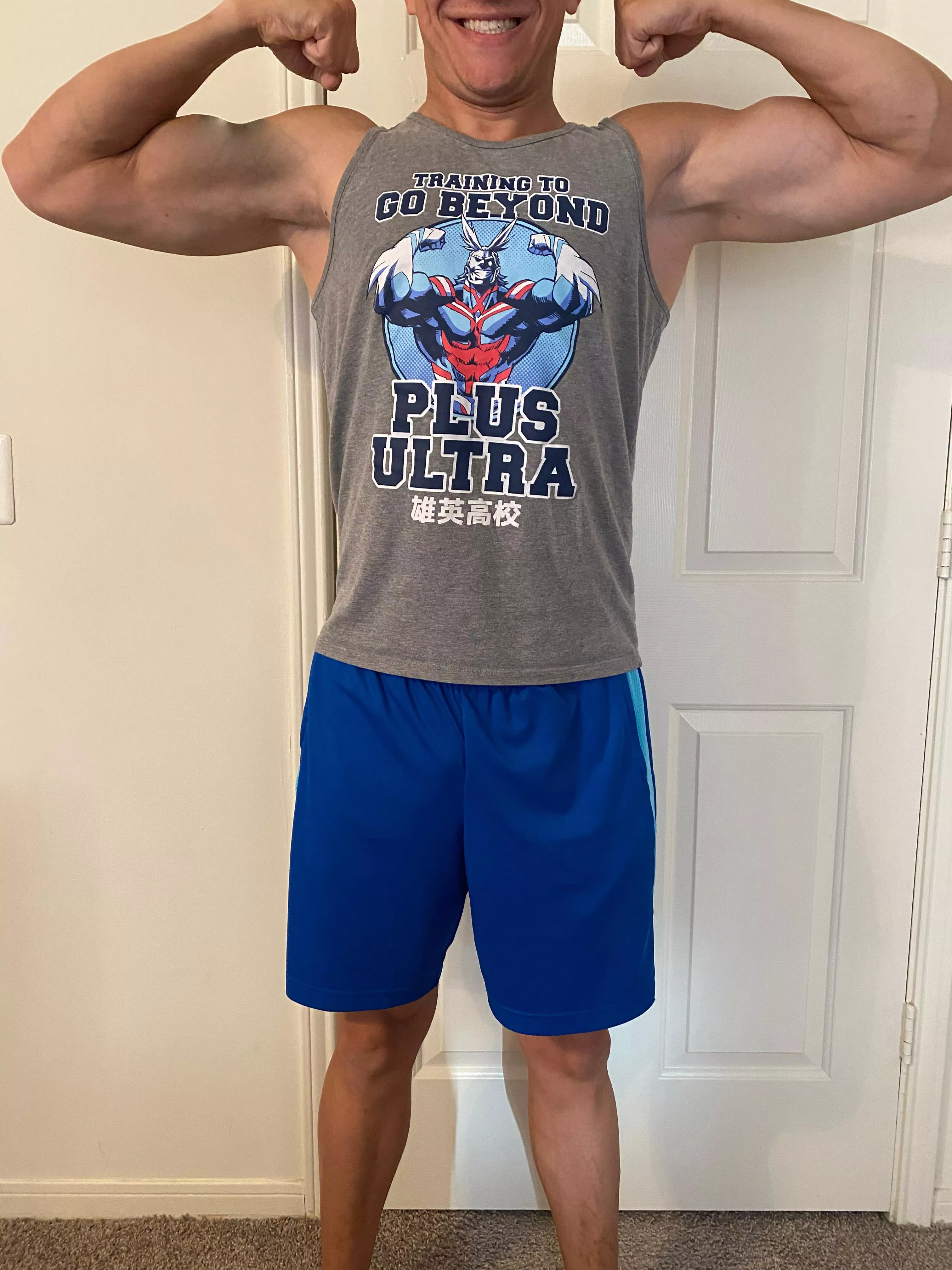 Flex Friday! This is one of my favorite shirts! I definitely work harder in the gym when I wear it. [M] posted by TrainerRay85