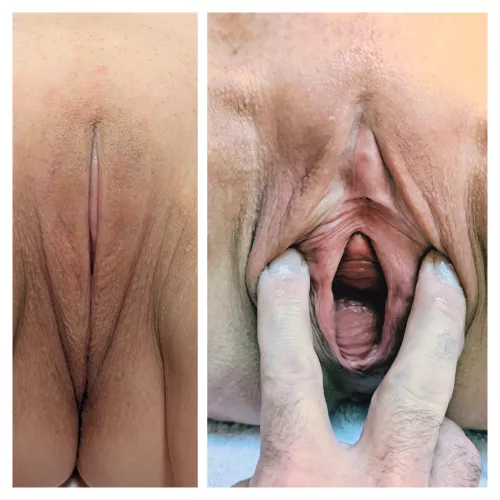 For all the doubters: same pussy before and after ... amazing but true! by hotfitmilf