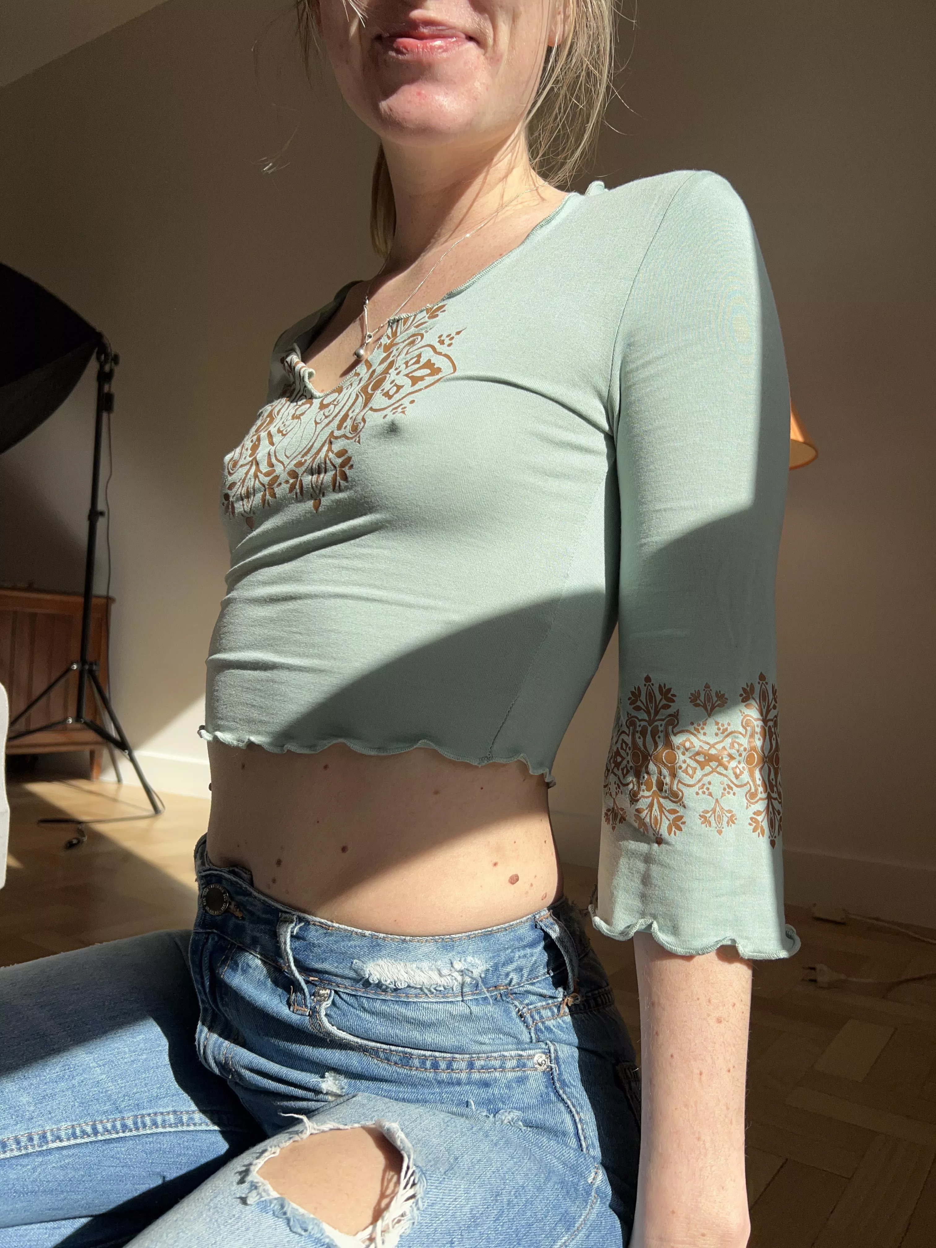 Love to be braless in this shirt posted by kallme_sophia