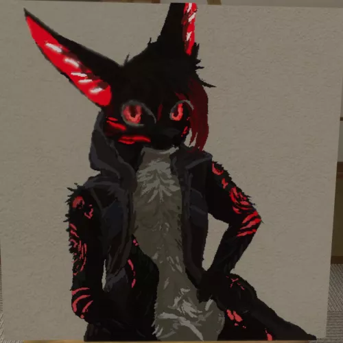 My Fursona, Painted in VRChat by BlackDogs92