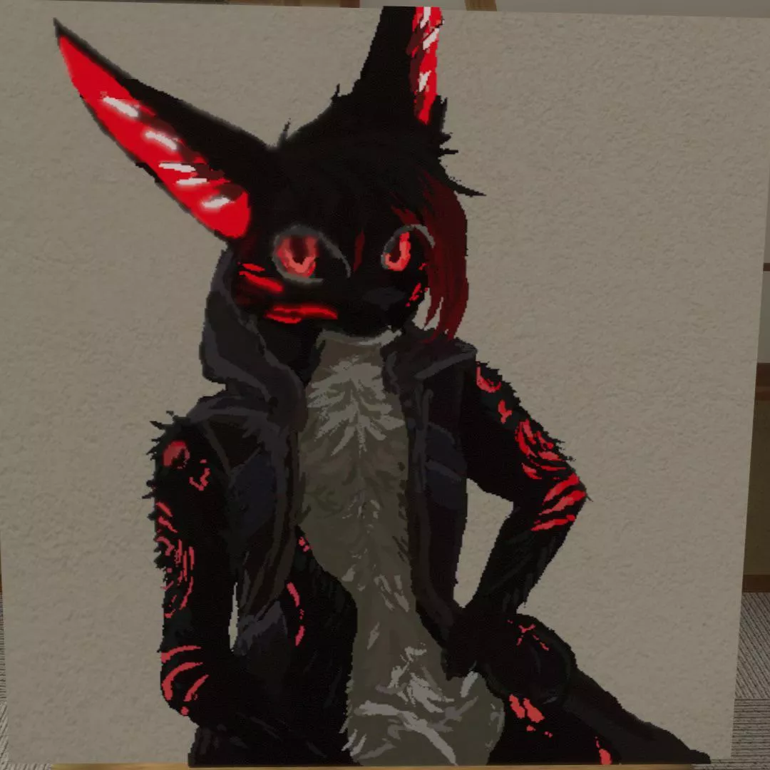 My Fursona, Painted in VRChat posted by BlackDogs92
