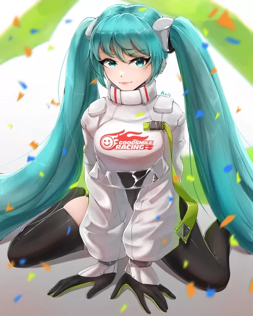 [OC] Racing Miku Fanart by AxisWilliams