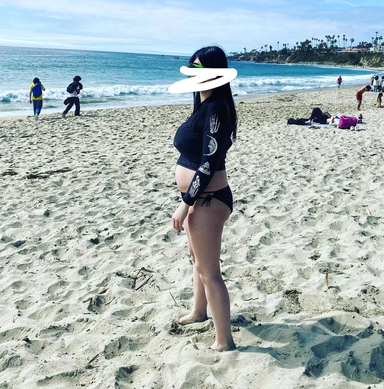 Preggo beach goth (19 weeks✨) posted by teenage_death_goil