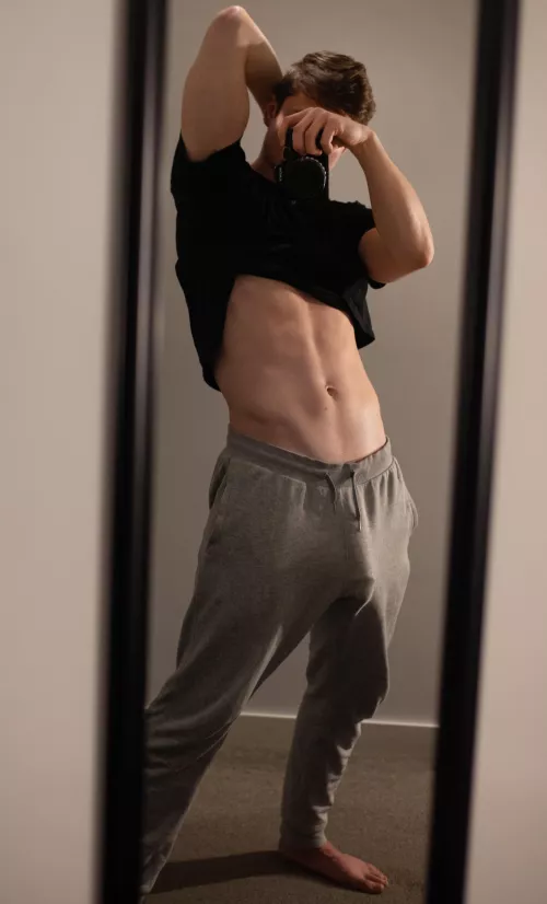 Pull these sweatpants off me with your teeth then get to sucking by Maple_Cock