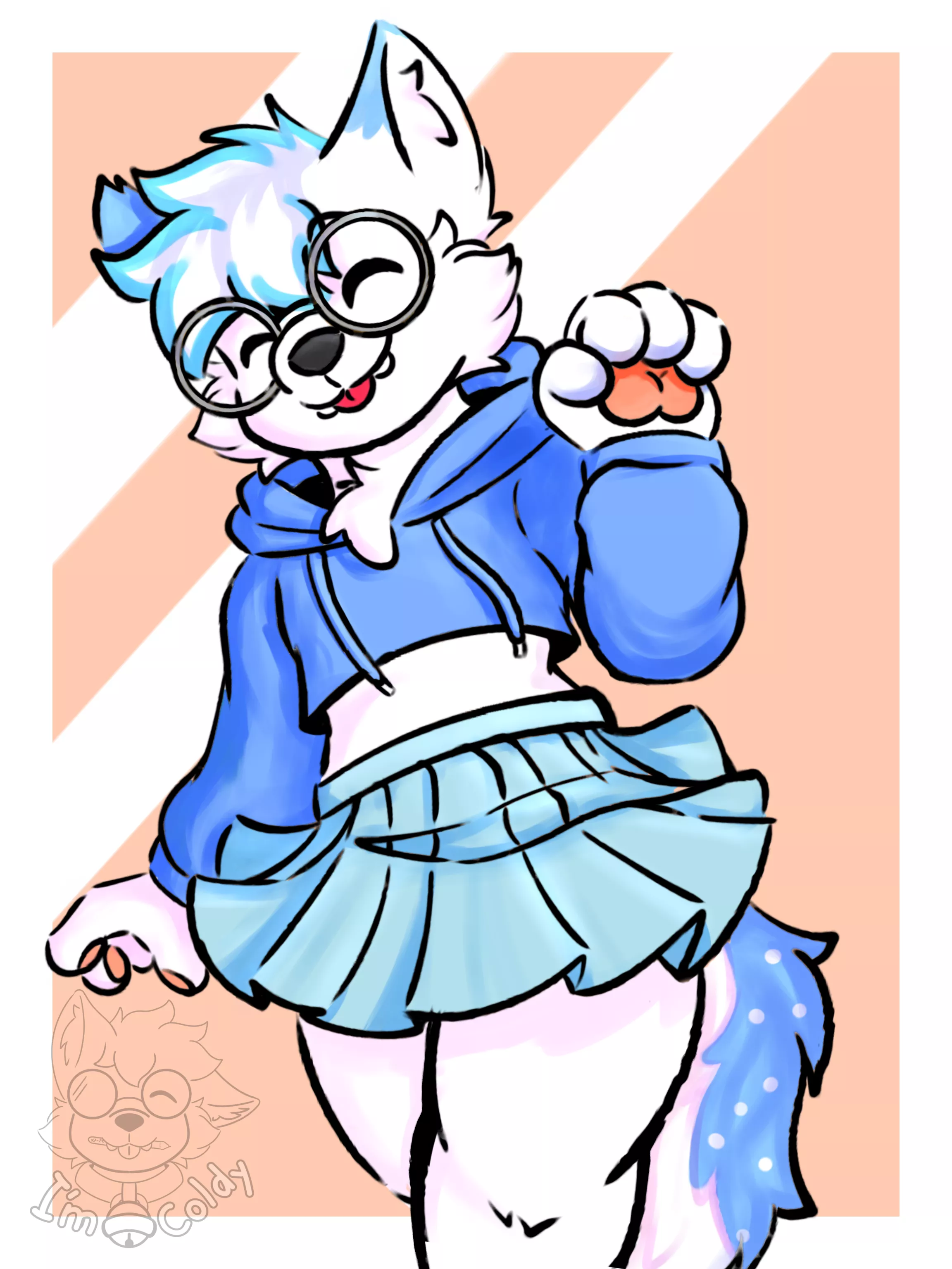 Wolf in skirt (Art by me @HeyitsColdy) posted by X_TheLittle