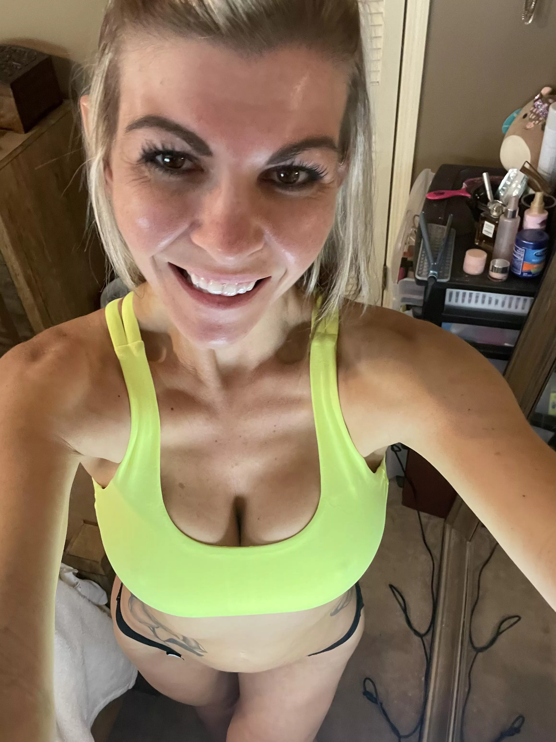 Giving this sports bra all the load it can handle! posted by fitnesswife1983