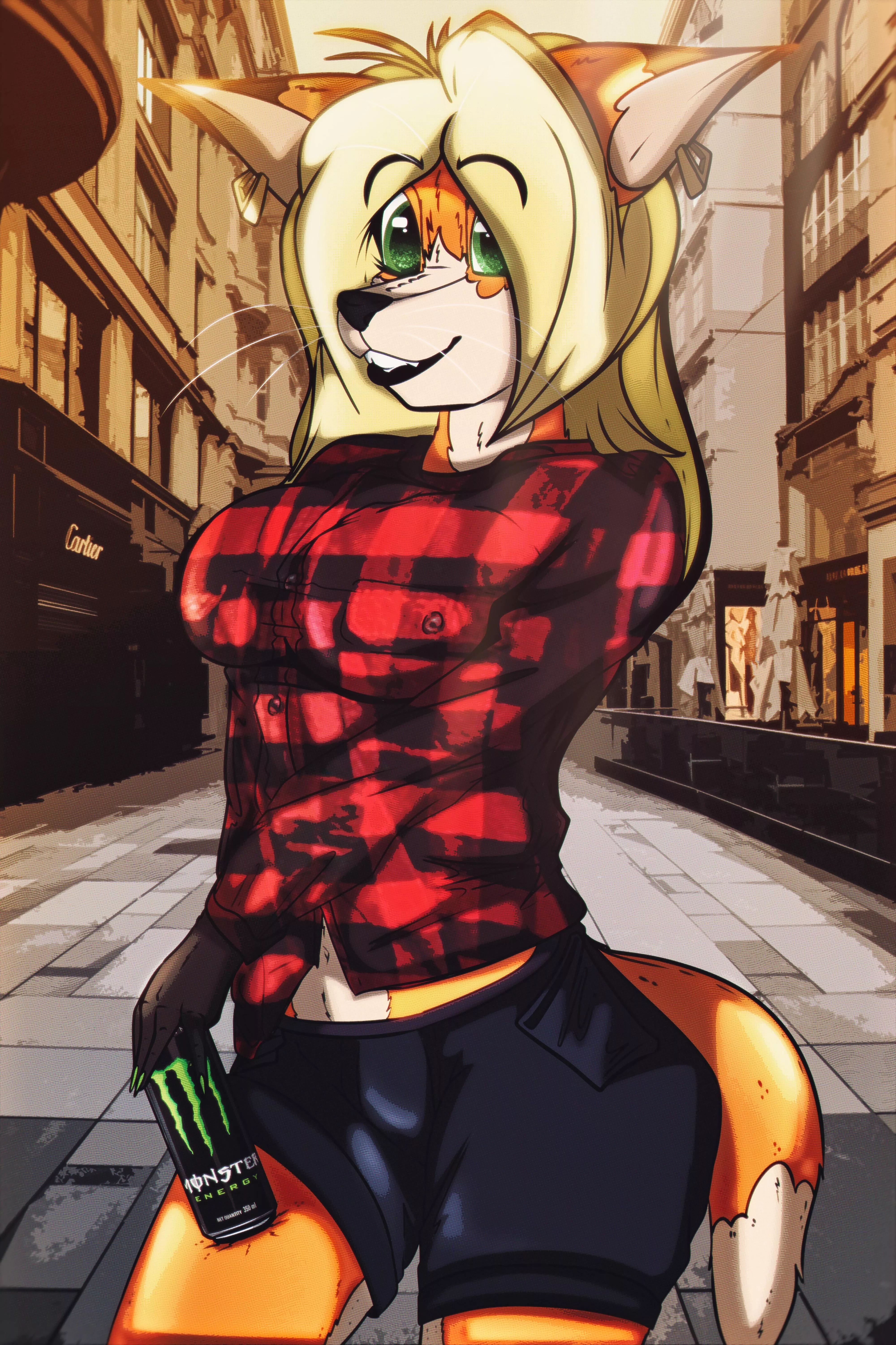 Going for a walk (Art by me: 0l-Fox-l0) posted by 0l-Fox-l0