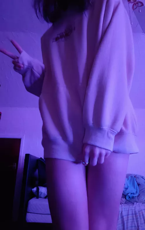 My attempt at looking cute by Silkiemoth95