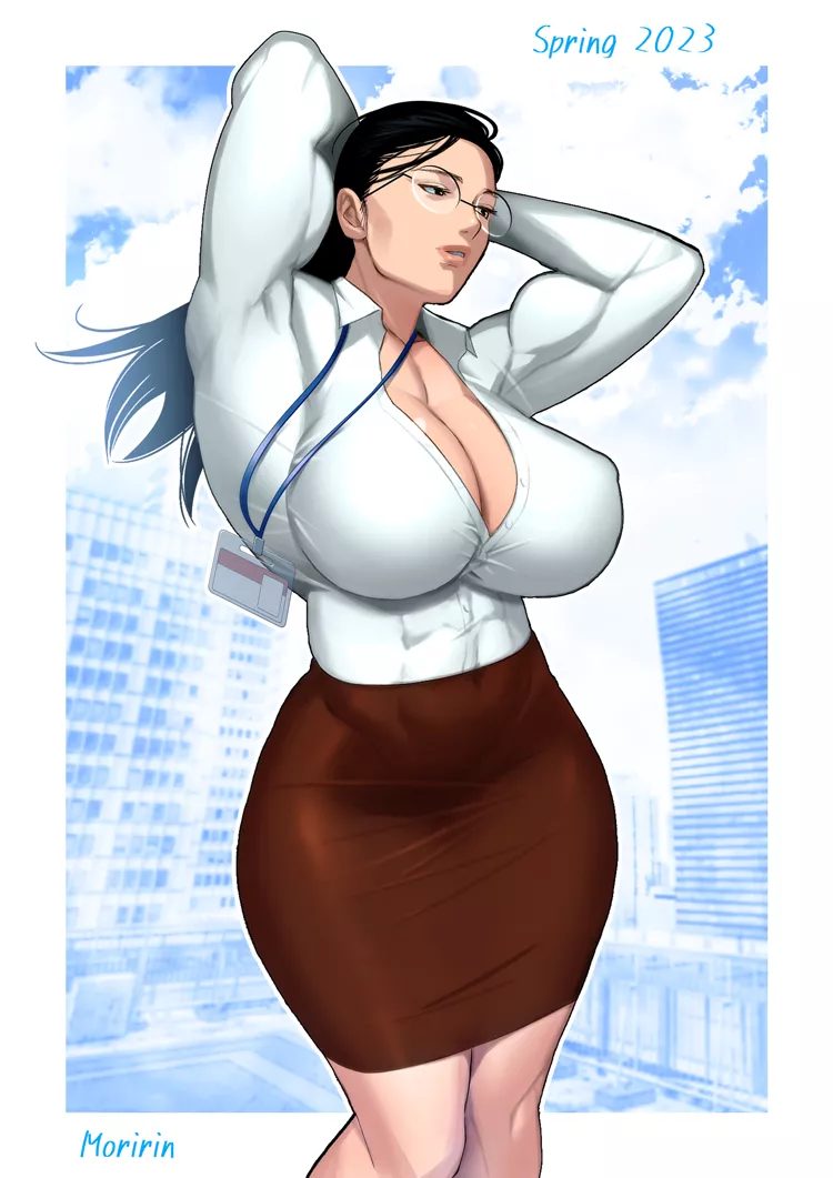 Office girl [Artist: moririn] posted by ComaOfSouls